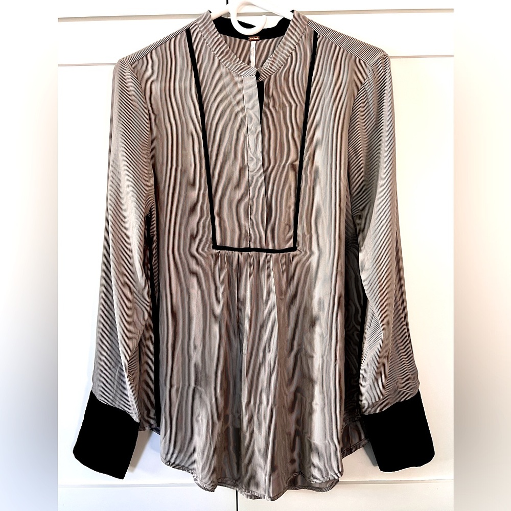 Free People Long Sleeve Silky Blouse